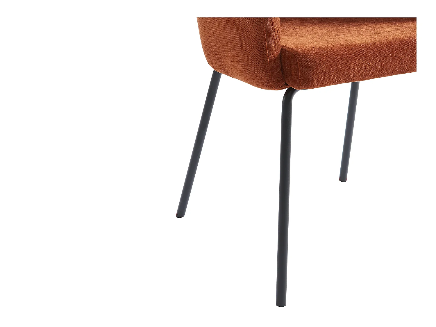 Lot de 6 chaises avec accoudoirs en tissu et métal - Terracotta - MORONI de Pascal MORABITO