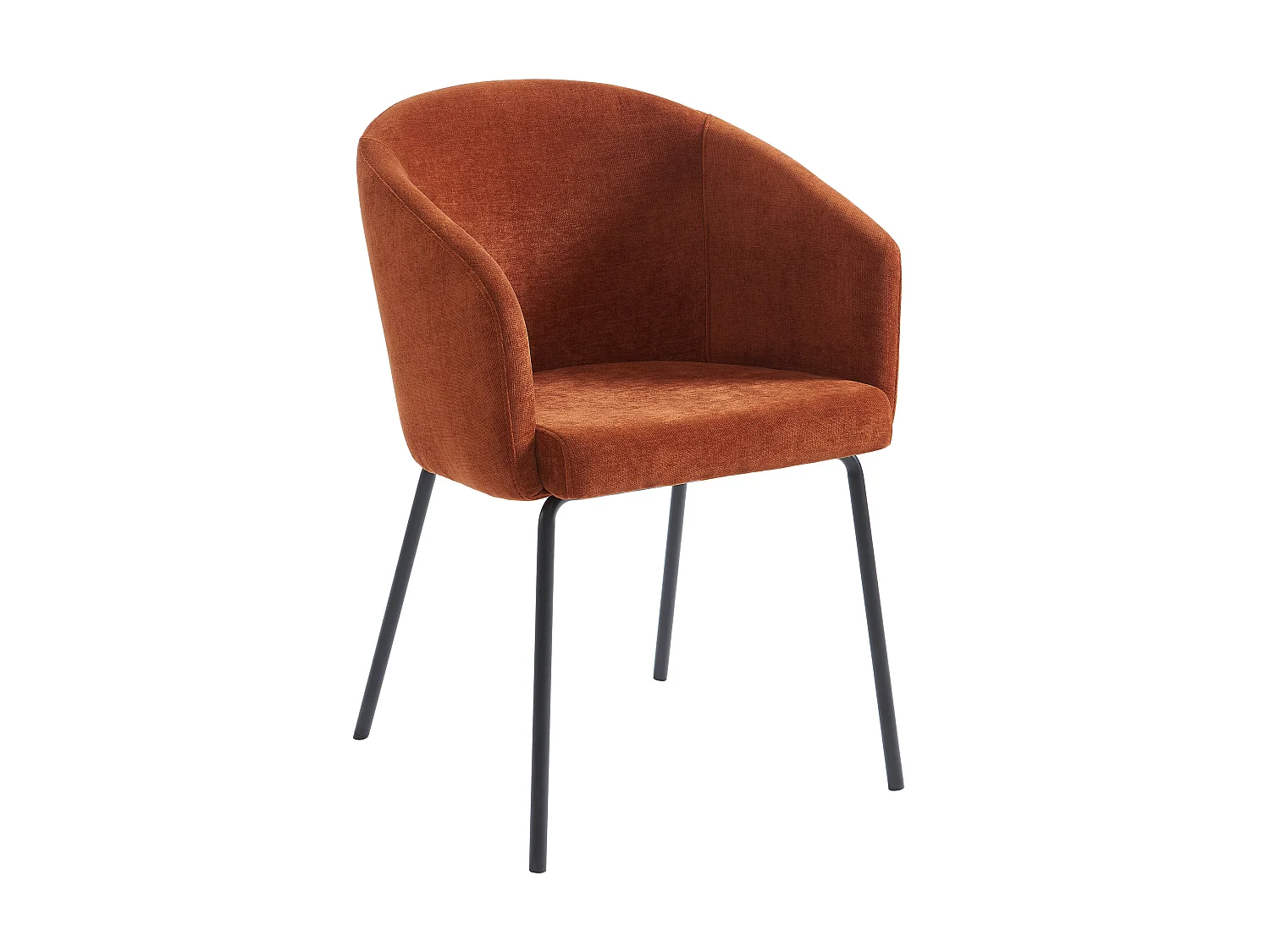 Lot de 6 chaises avec accoudoirs en tissu et métal - Terracotta - MORONI de Pascal MORABITO