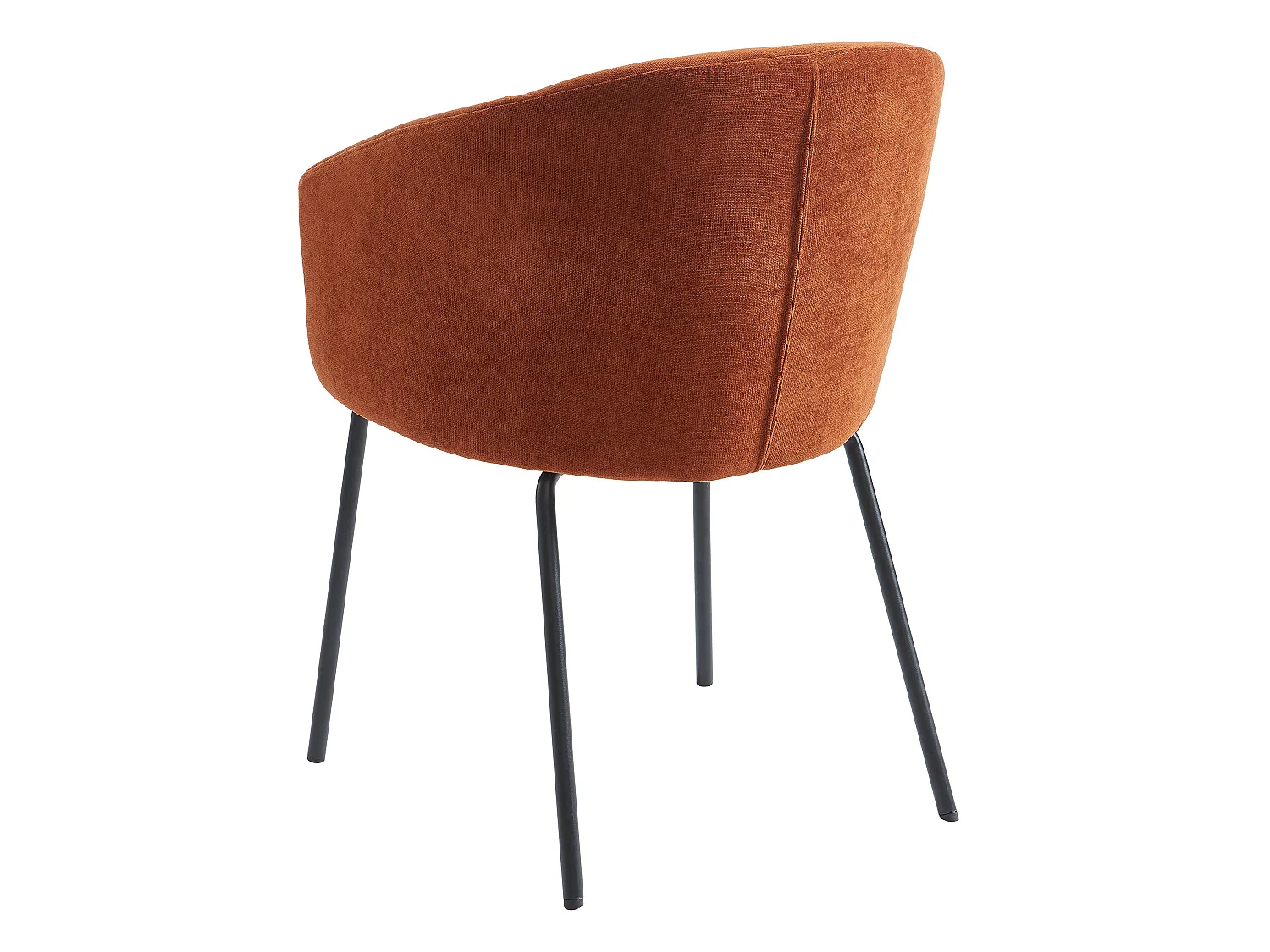 Lot de 6 chaises avec accoudoirs en tissu et métal - Terracotta - MORONI de Pascal MORABITO