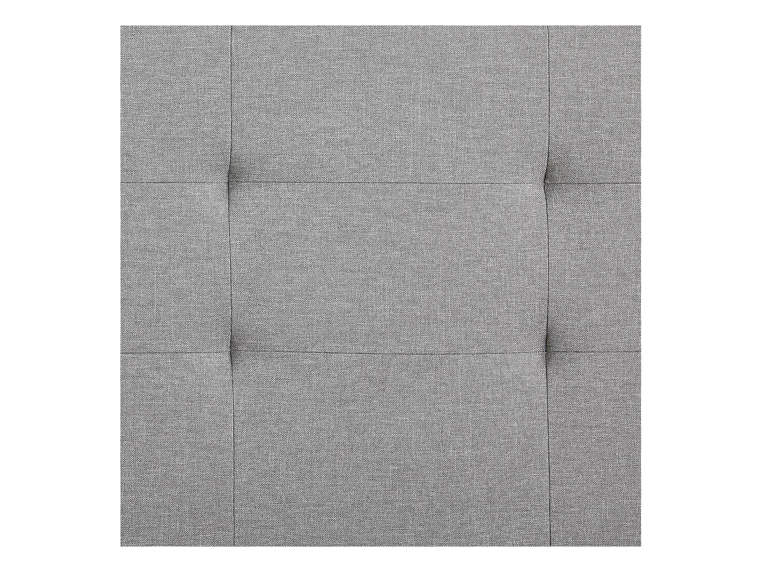 Lit double pour adulte MATHIEU avec sommier 140x190 cm 2 places / 2 personnes, tête et pied de lit capitonnés, en tissu gris