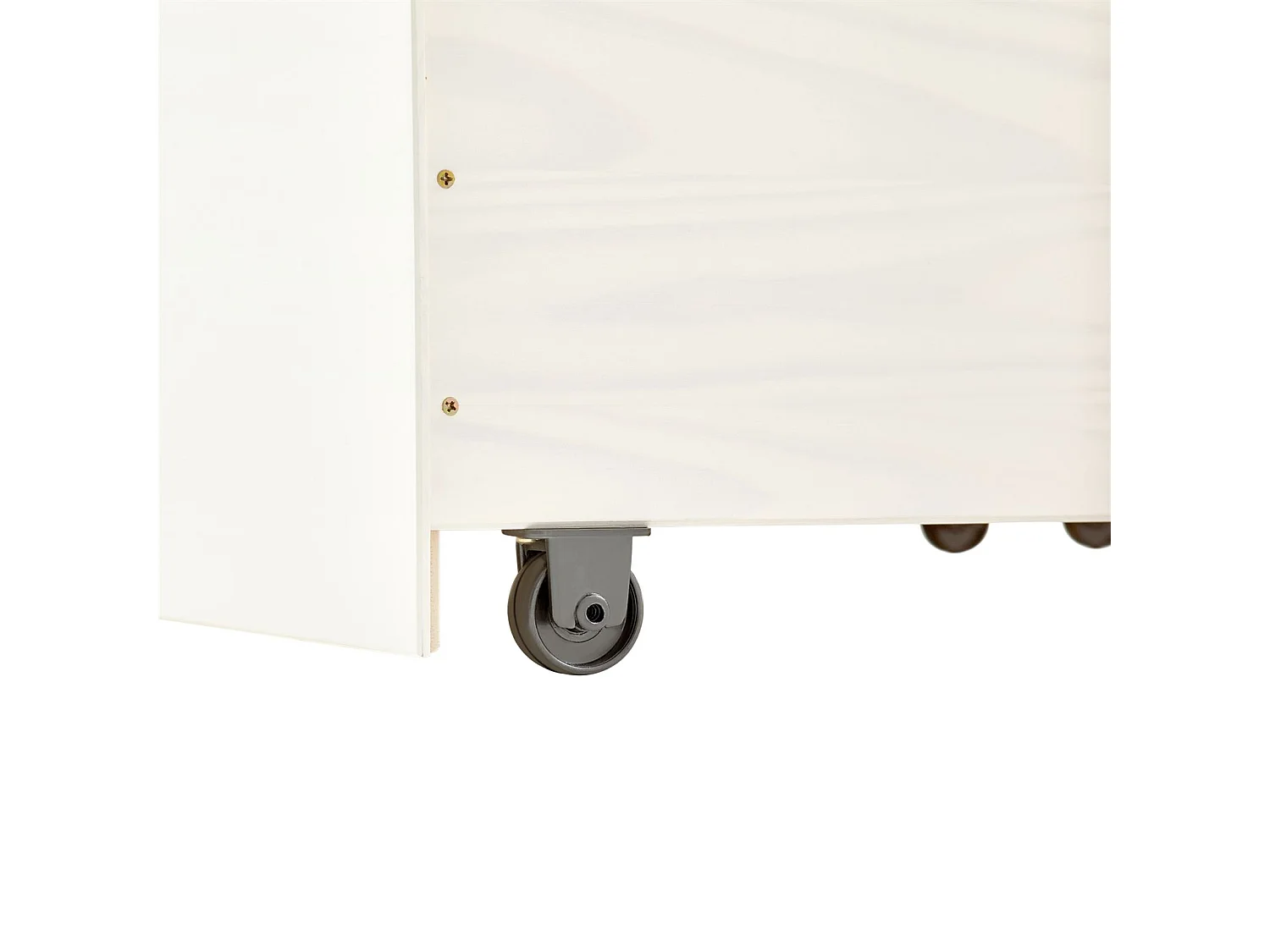 Lit fonctionnel MIA avec rangements 3 tiroirs 90 x 200 cm, lit simple 1 place, lit enfant en pin massif lasuré blanc et rose