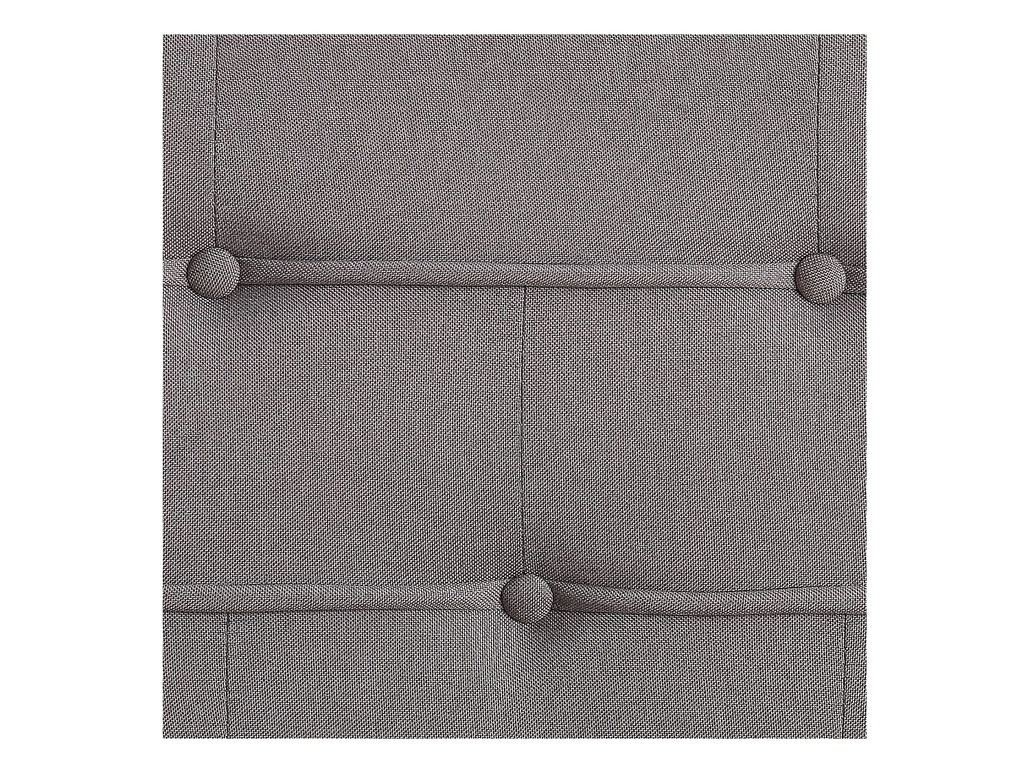 Lit double pour adulte NIZZA queen size 160x200 cm 2 places / 2 personnes, avec sommier et pieds métal chromé, tissu capitonné gris