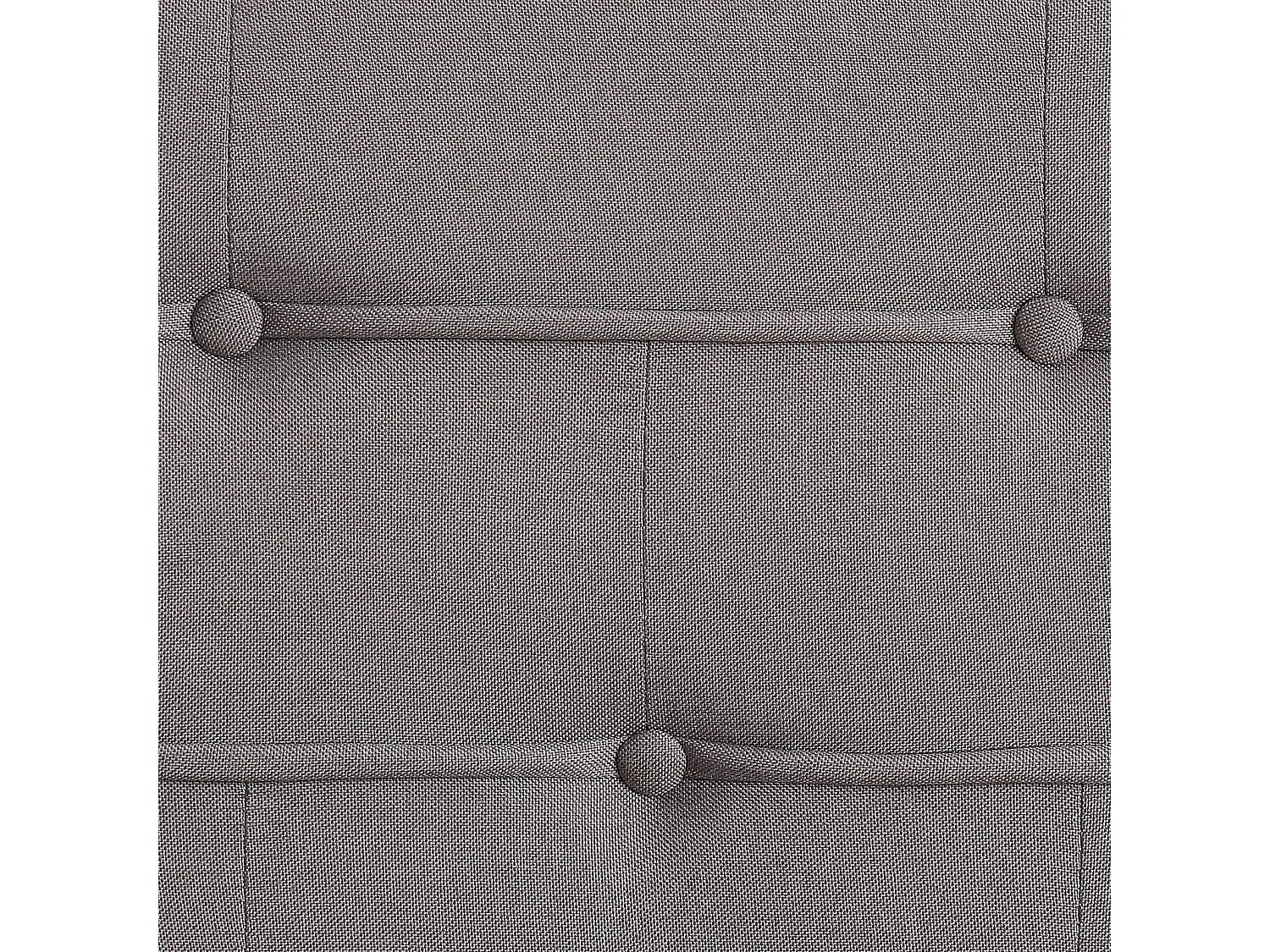 Lit double pour adulte NIZZA queen size 160x200 cm 2 places / 2 personnes, avec sommier et pieds métal chromé, tissu capitonné gris