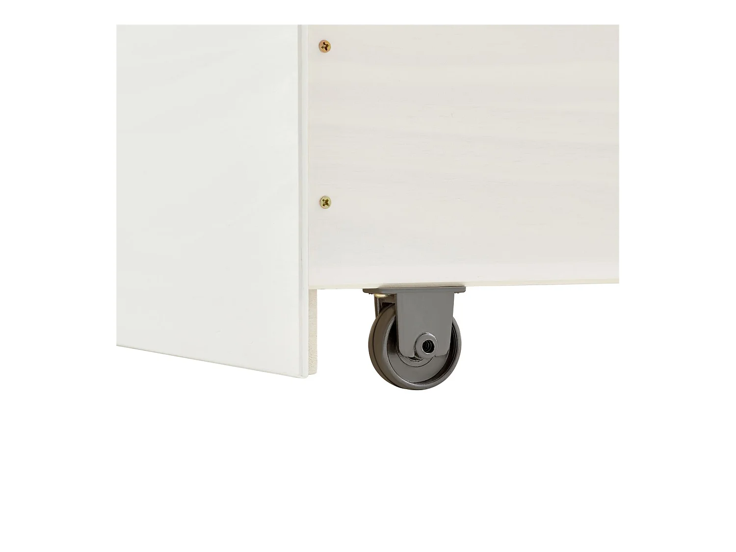 Lit fonctionnel MIA avec rangements 3 tiroirs 90 x 190 cm, en pin massif lasuré blanc