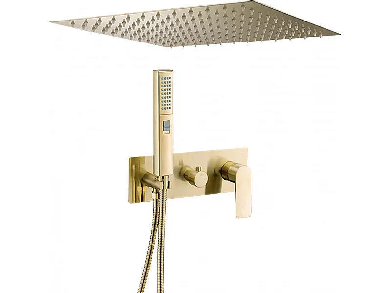 Kit de douche à encastrer TILSO or brossé