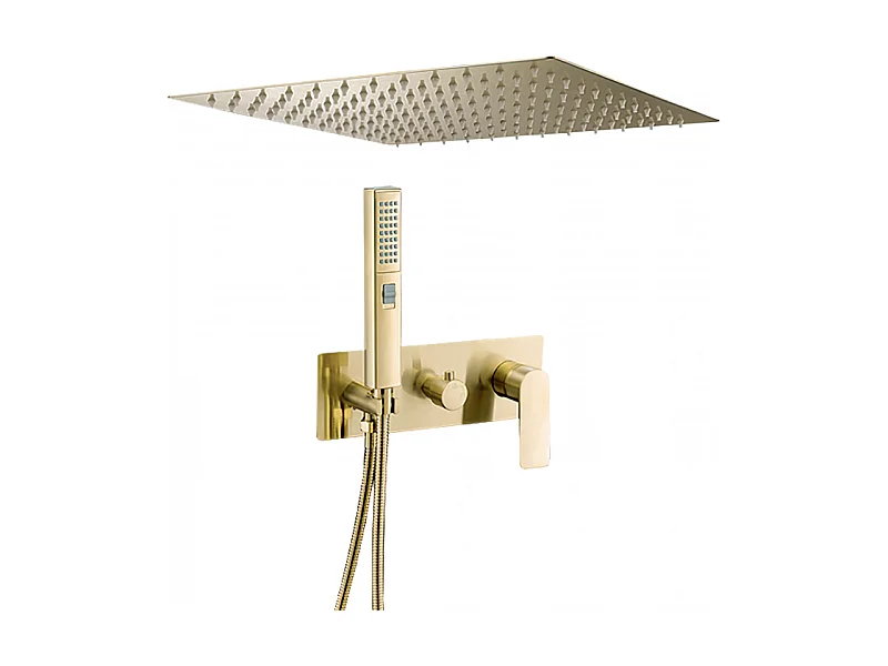 Kit de douche à encastrer TILSO or brossé