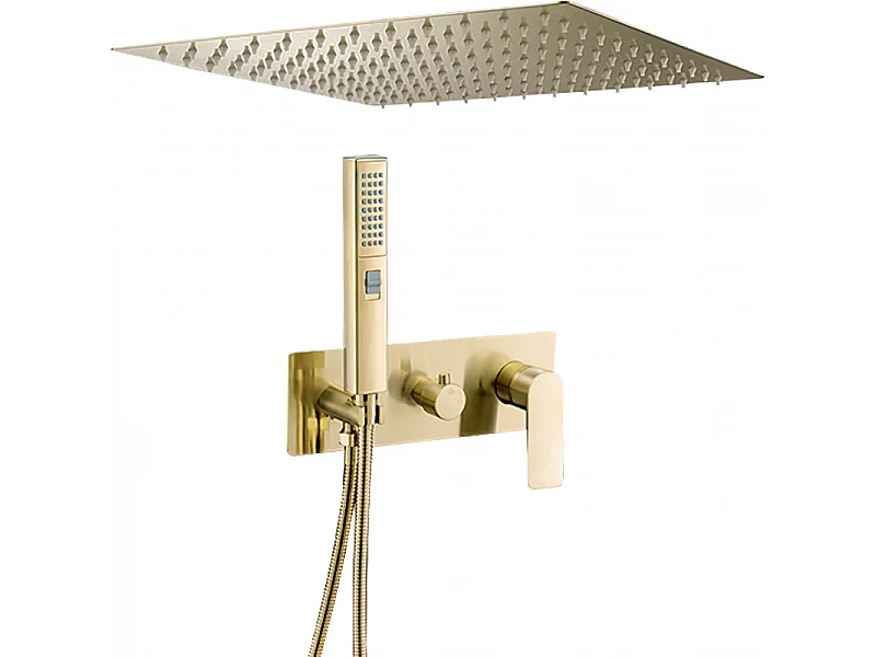 Kit de douche à encastrer TILSO or brossé