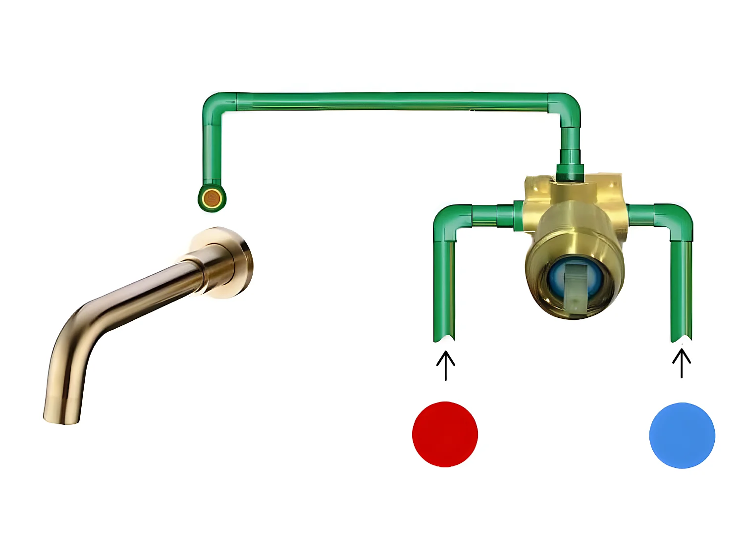 Mitigeur lavabo mural à encastrer BRAMPTON blanc