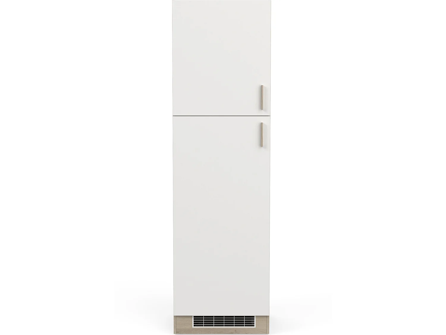 Colonne de cuisine coloris chêne kronberg, blanc - Longueur 60 x Hauteur 206,90 x Profondeur 60 cm