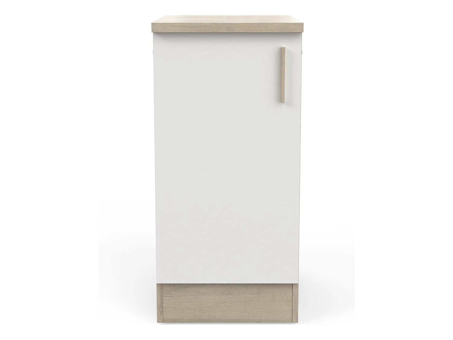 Meuble bas de cuisine coloris chêne kronberg, blanc - Longueur 40 x Hauteur 85 x Profondeur 60 cm