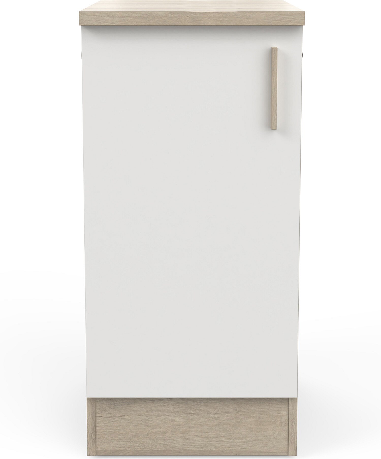 Meuble Bas Cuisine 1 Porte Blanc – 85x60x58 Cm, Porte Réversible, Pieds Réglables, Panneaux Mélaminés