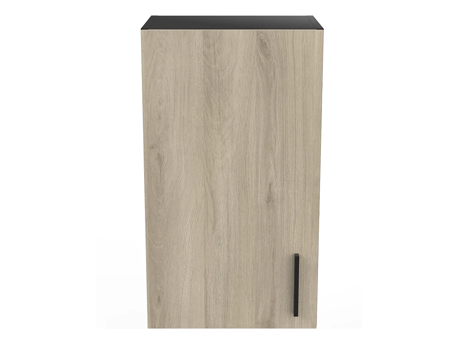 Meuble haut de cuisine coloris chêne kronberg, noir mat - Longueur 40 x Hauteur 70 x Profondeur 30 cm