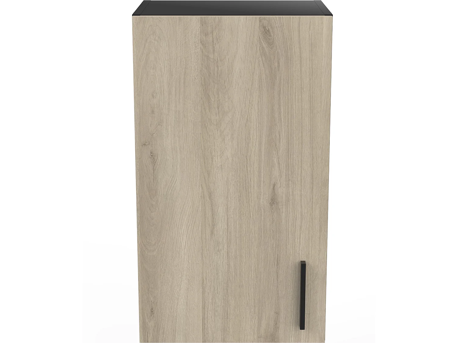Meuble haut de cuisine coloris chêne kronberg, noir mat - Longueur 40 x Hauteur 70 x Profondeur 30 cm