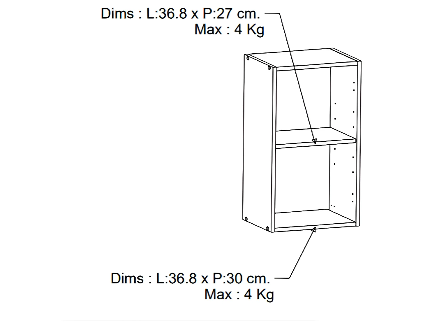 Meuble haut de cuisine coloris chêne kronberg, noir mat - Longueur 40 x Hauteur 70 x Profondeur 30 cm