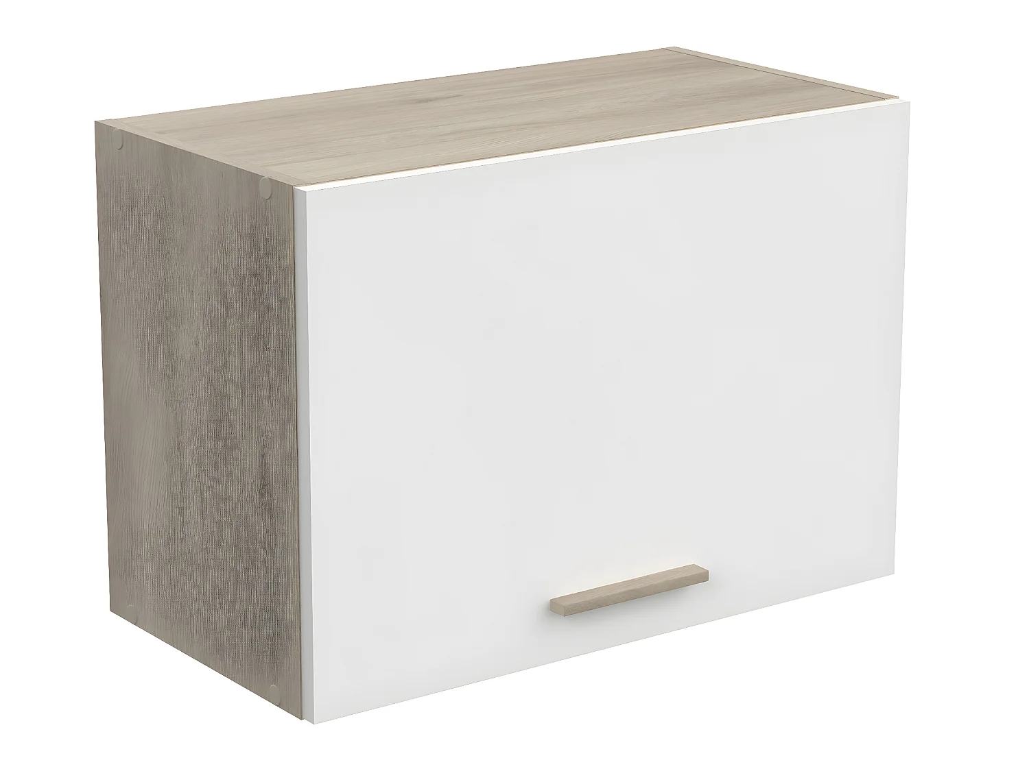 Meuble pour hotte coloris chêne kronberg, blanc - Longueur 60 x Hauteur 42 x Profondeur 30 cm