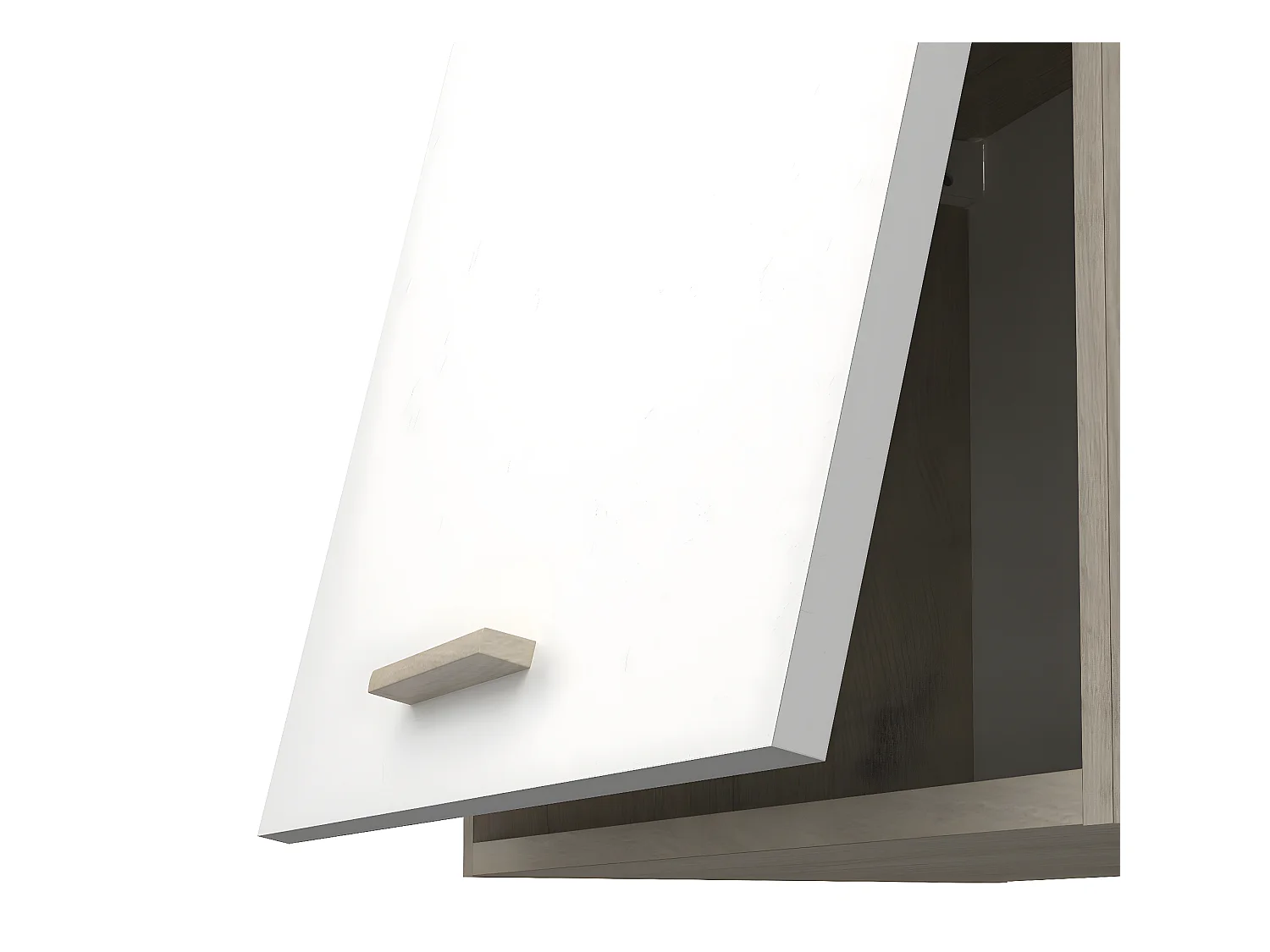 Meuble pour hotte coloris chêne kronberg, blanc - Longueur 60 x Hauteur 42 x Profondeur 30 cm