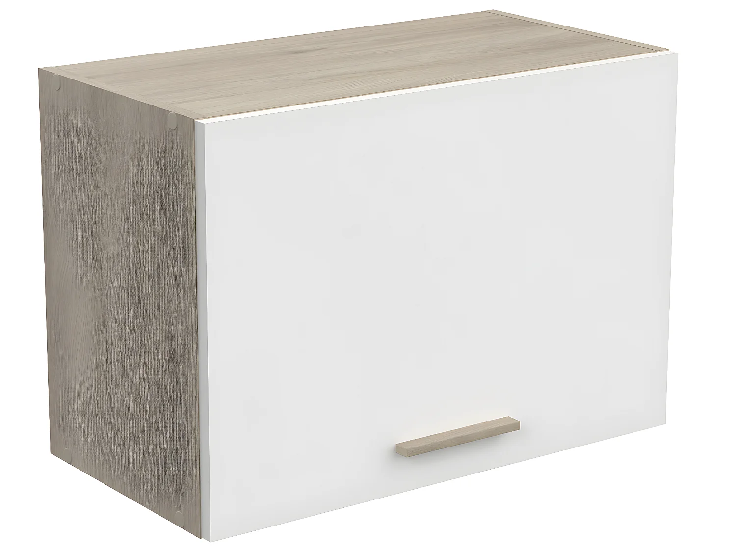 Meuble pour hotte coloris chêne kronberg, blanc - Longueur 60 x Hauteur 42 x Profondeur 30 cm