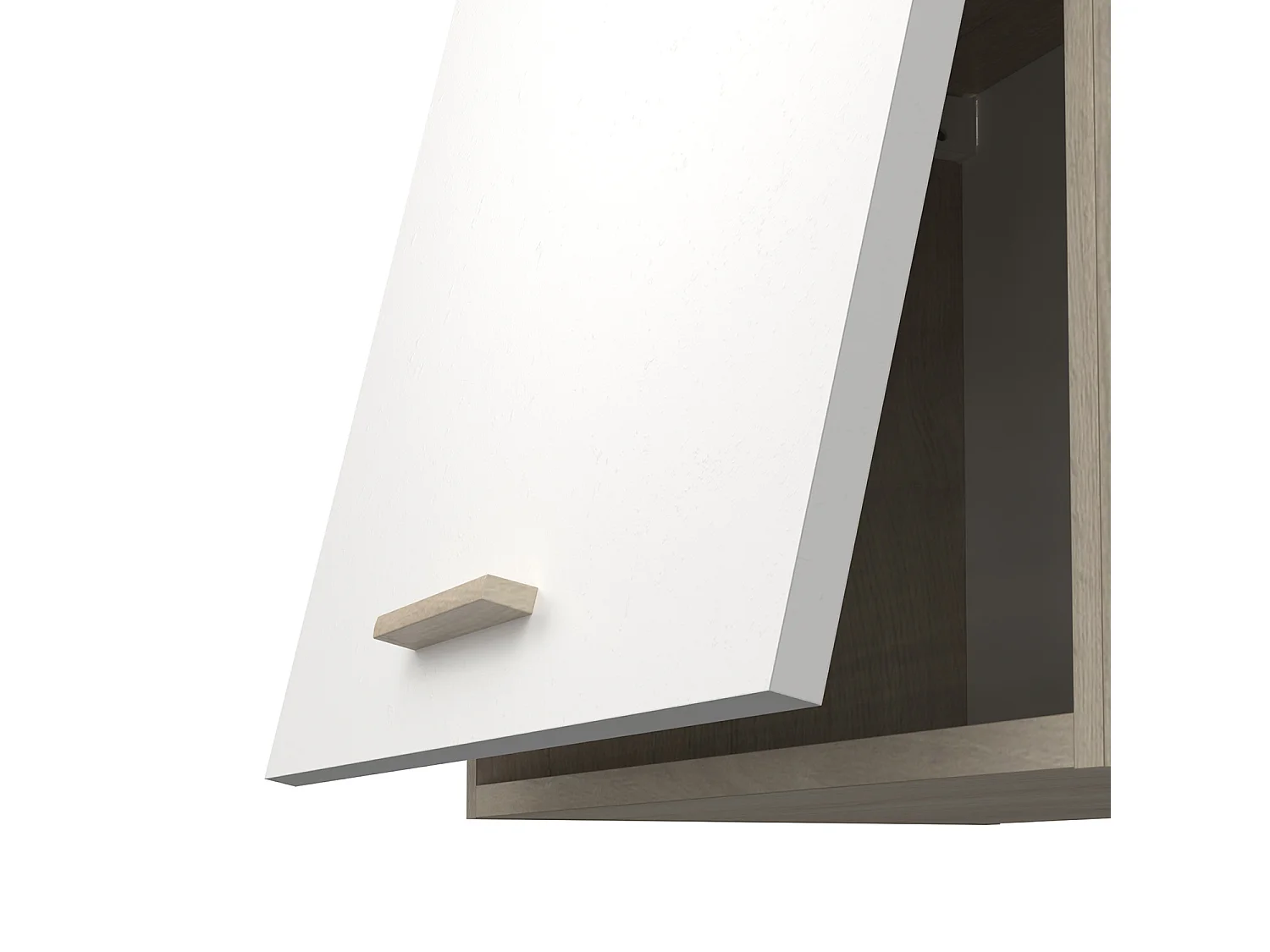Meuble pour hotte coloris chêne kronberg, blanc - Longueur 60 x Hauteur 42 x Profondeur 30 cm