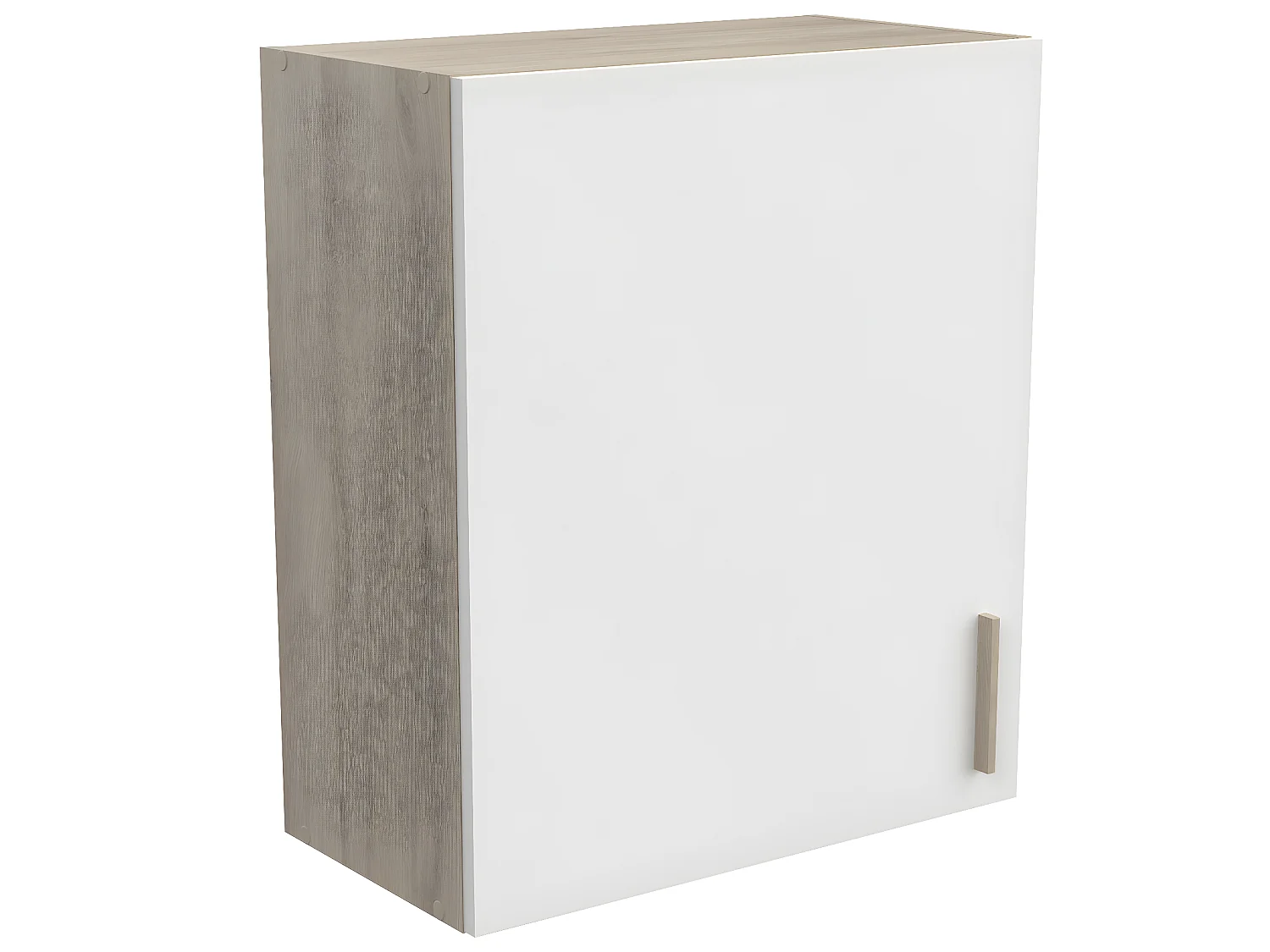 Meuble haut de cuisine coloris chêne kronberg, blanc - Longueur 60 x Hauteur 70 x Profondeur 30 cm