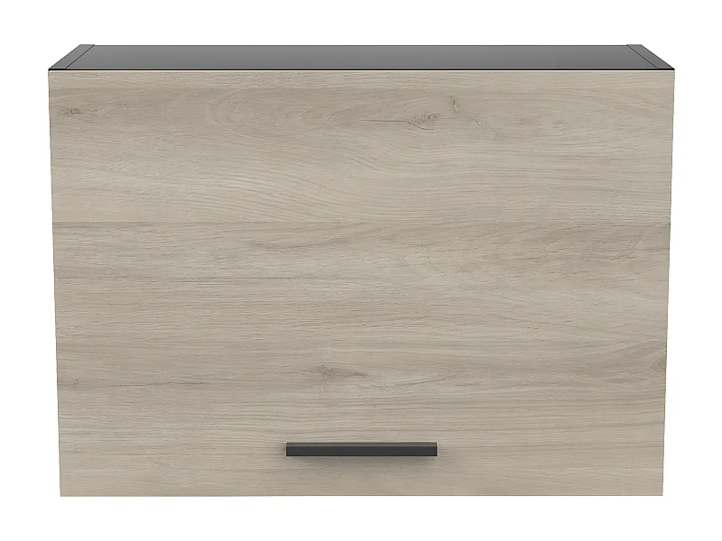 Meuble pour hotte coloris chêne kronberg, noir mat - Longueur 60 x Hauteur 42 x Profondeur 30 cm