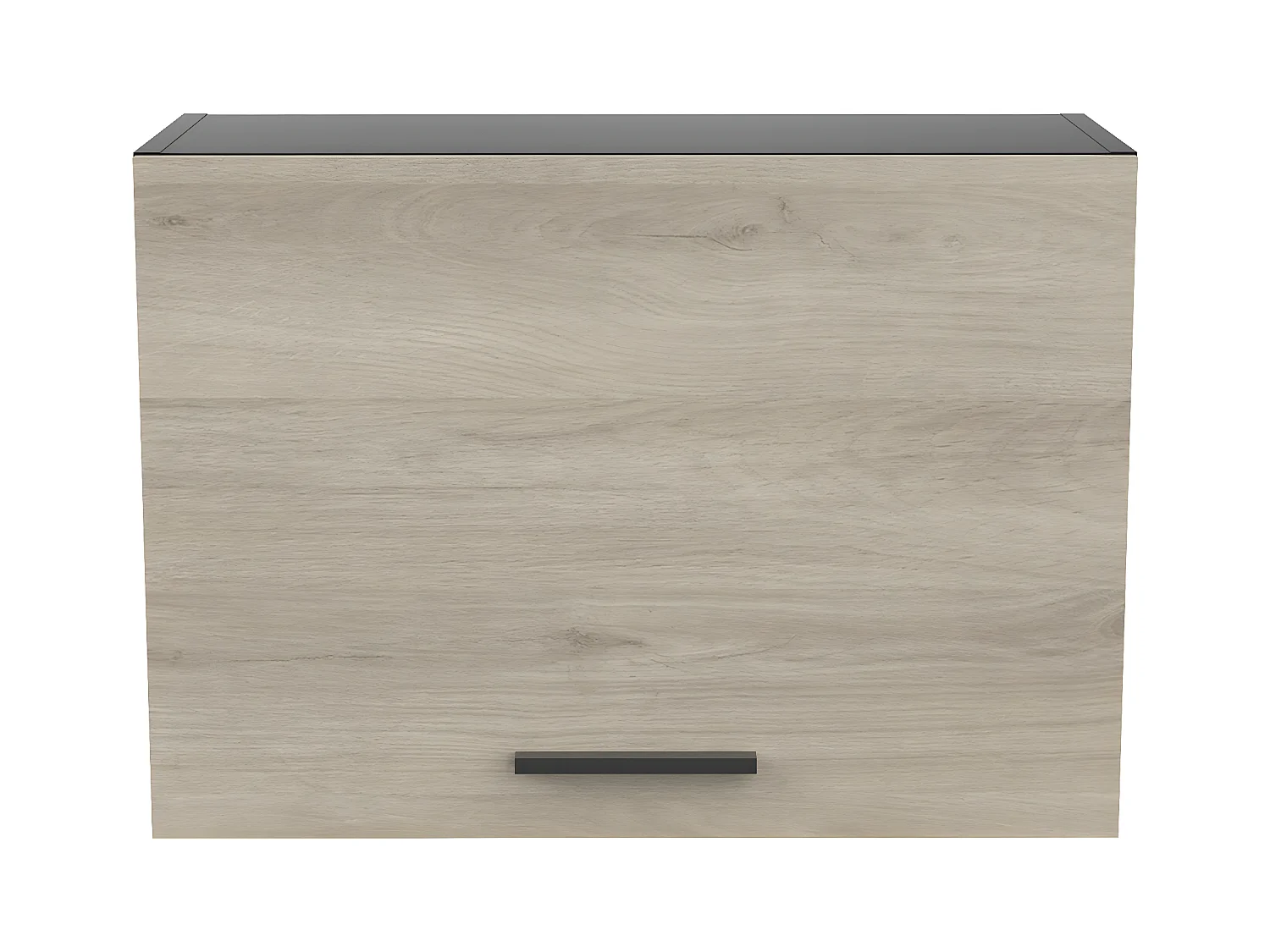 Meuble pour hotte coloris chêne kronberg, noir mat - Longueur 60 x Hauteur 42 x Profondeur 30 cm