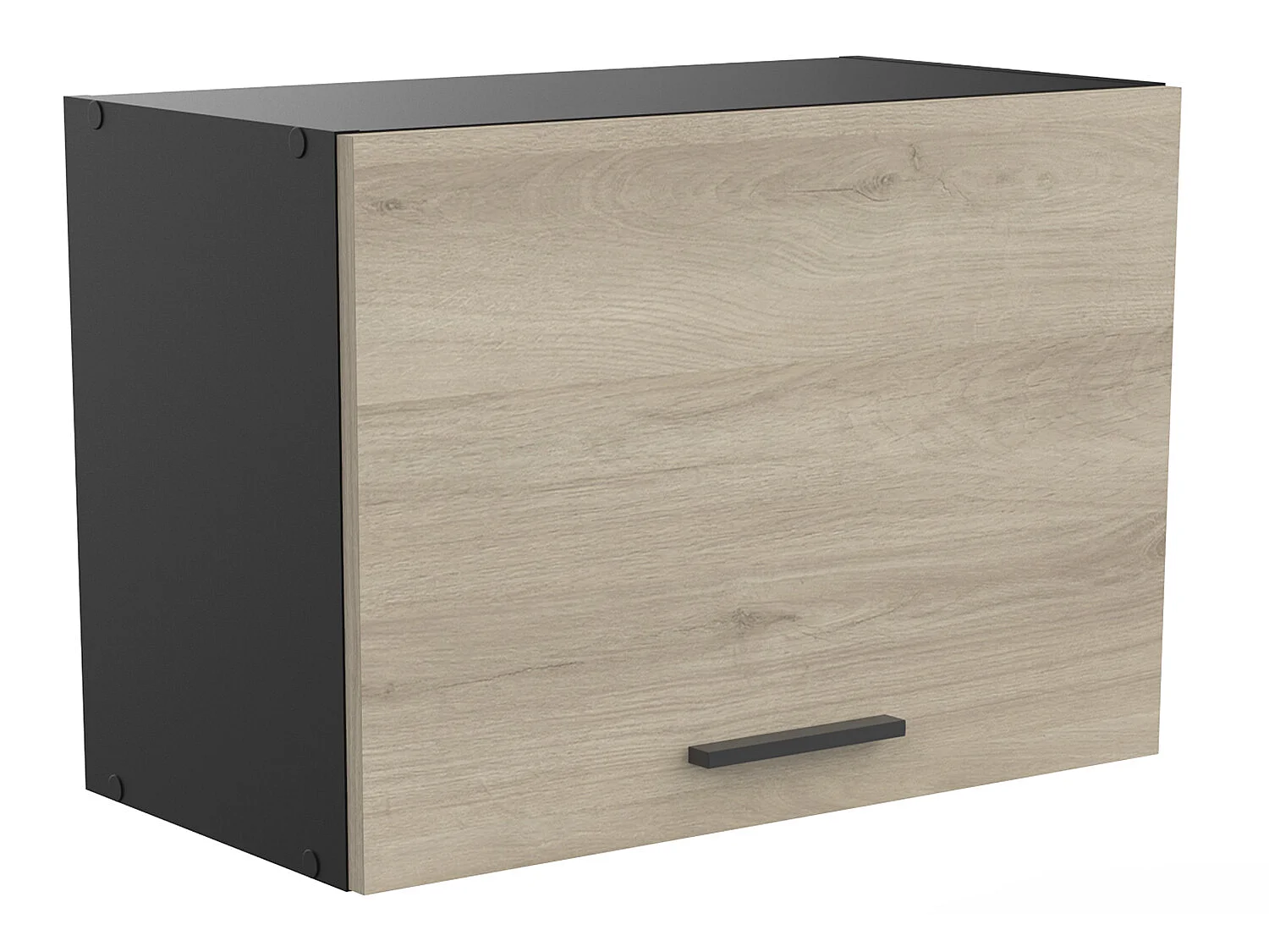 Meuble pour hotte coloris chêne kronberg, noir mat - Longueur 60 x Hauteur 42 x Profondeur 30 cm