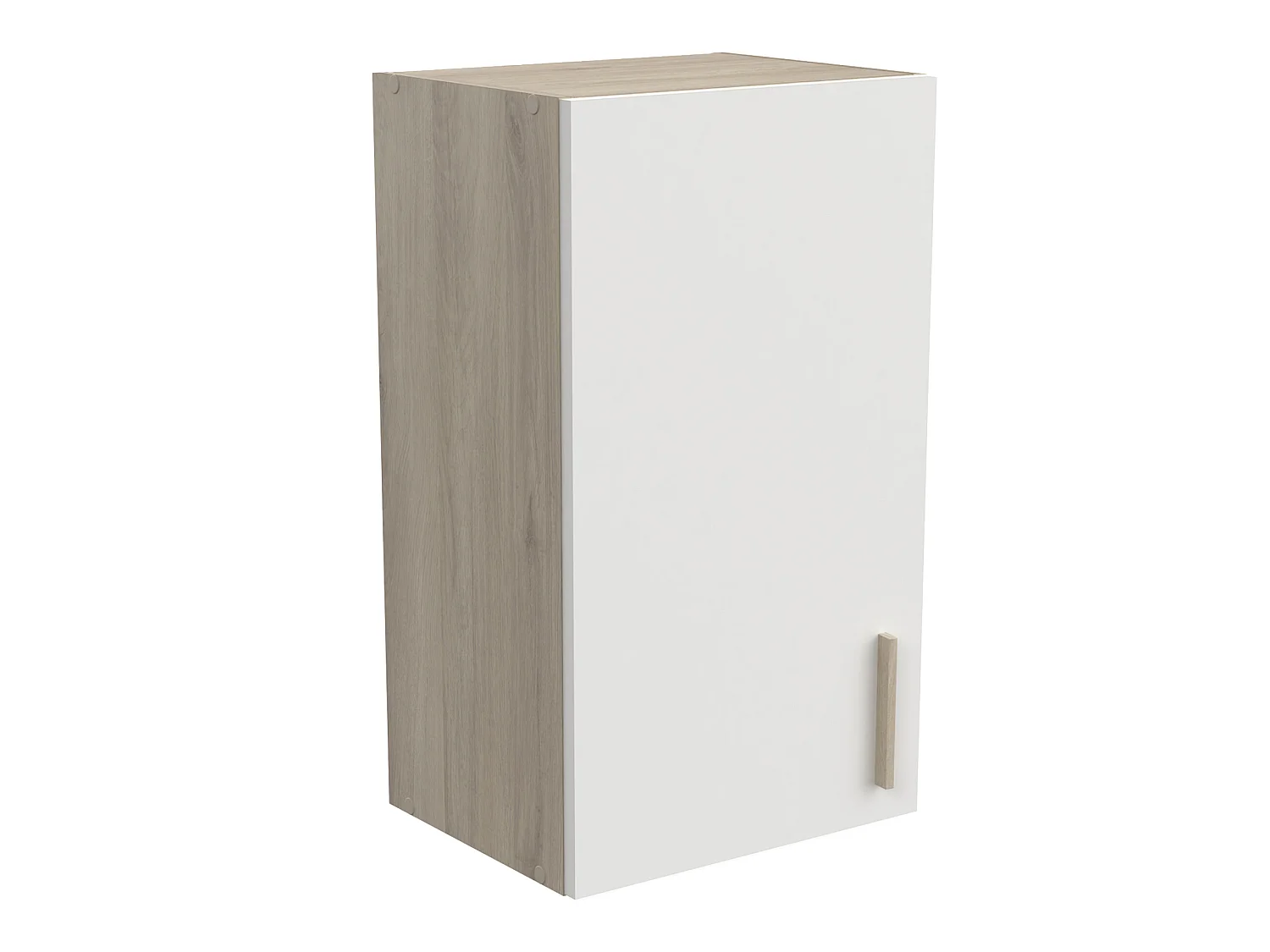 Meuble haut de cuisine coloris chêne kronberg, blanc - Longueur 40 x Hauteur 70 x Profondeur 30 cm