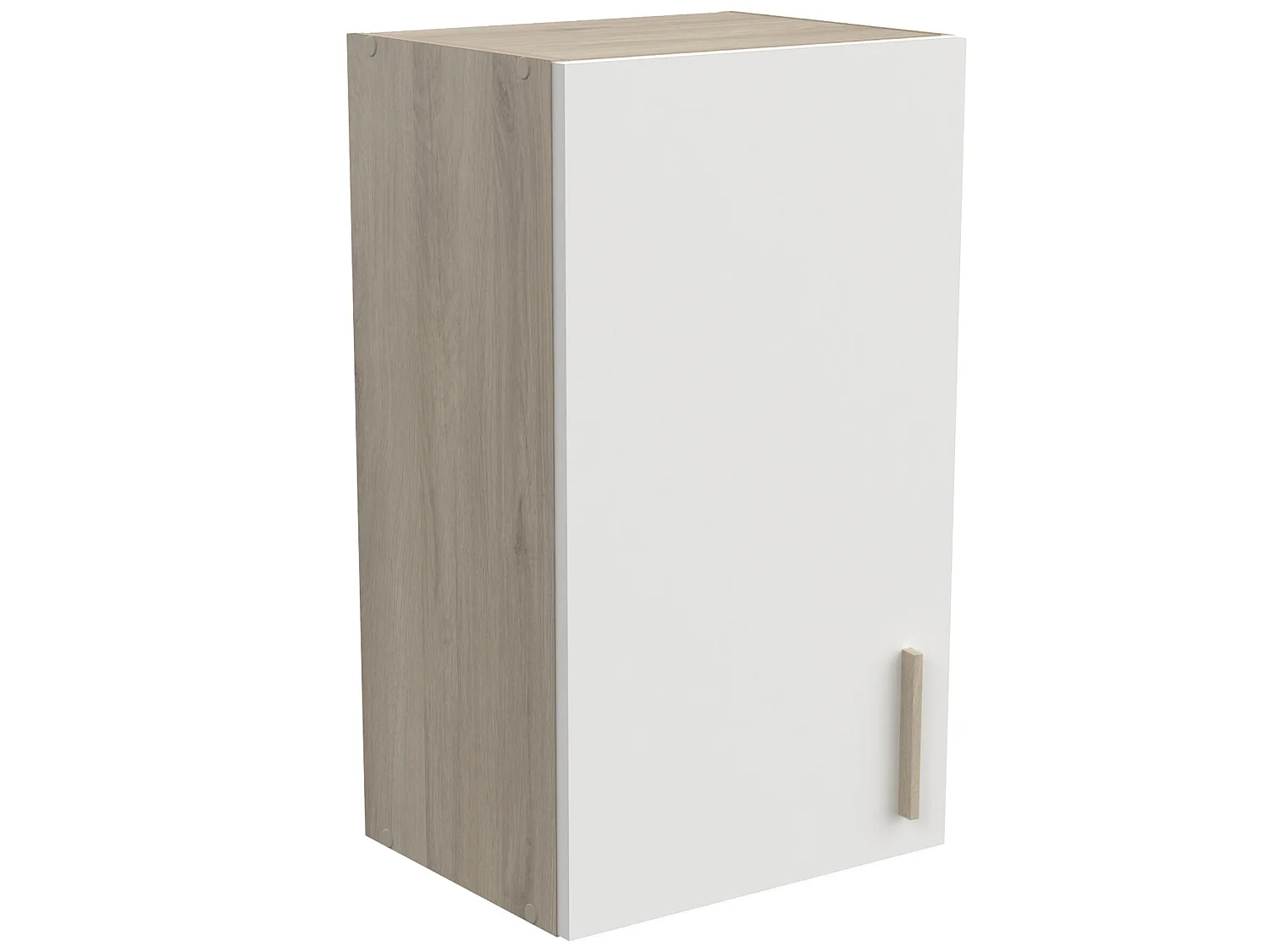 Meuble haut de cuisine coloris chêne kronberg, blanc - Longueur 40 x Hauteur 70 x Profondeur 30 cm