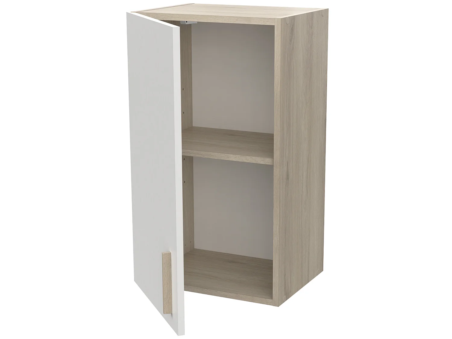 Meuble haut de cuisine coloris chêne kronberg, blanc - Longueur 40 x Hauteur 70 x Profondeur 30 cm