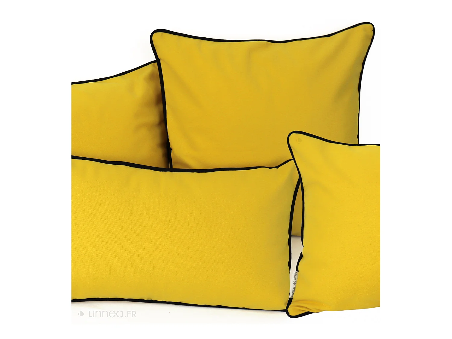 Housse de coussin 30x60 cm MONTSEGUR jaune Curcuma