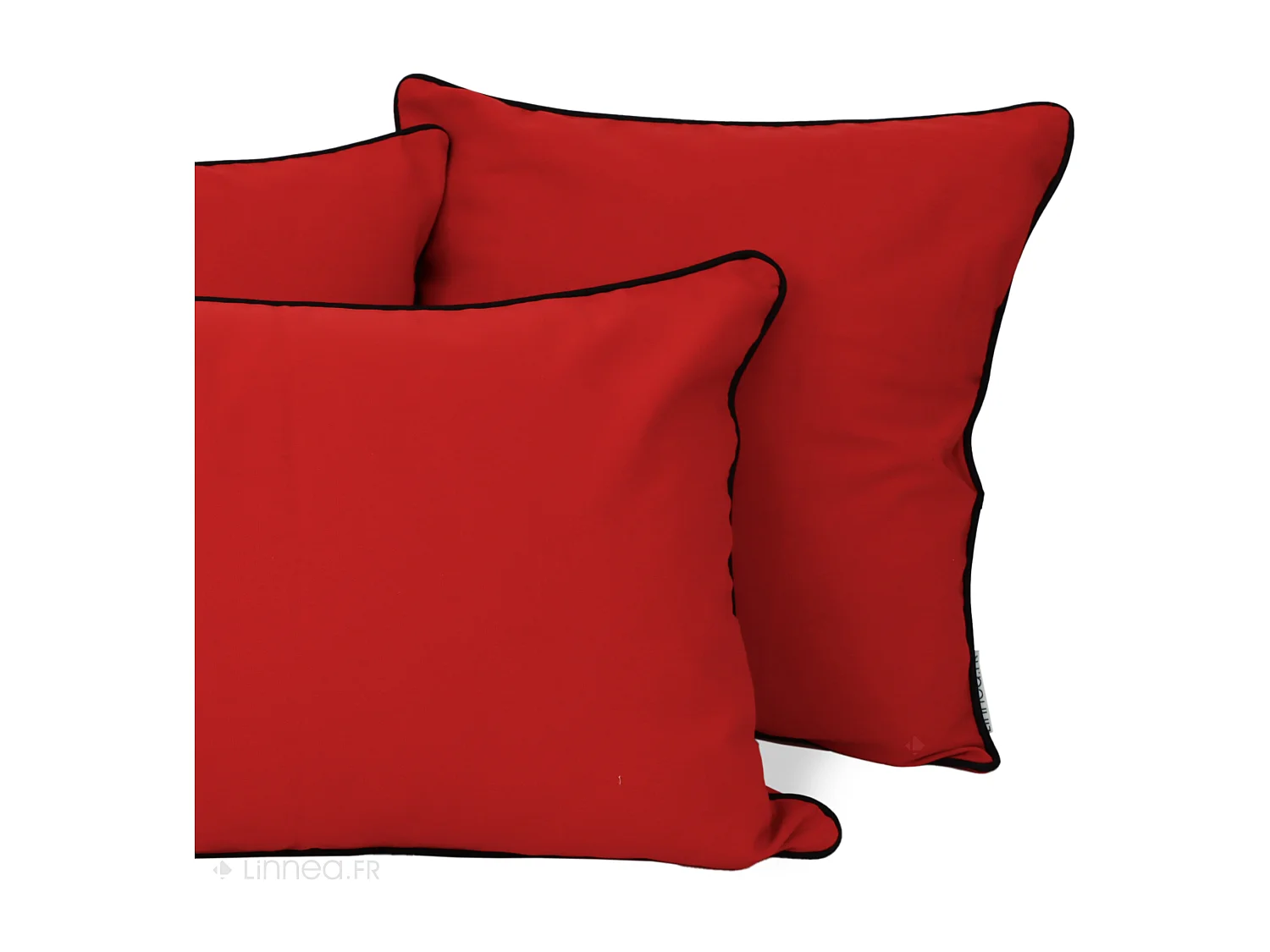 Housse de coussin 30x60 cm MONTSEGUR rouge Tomate