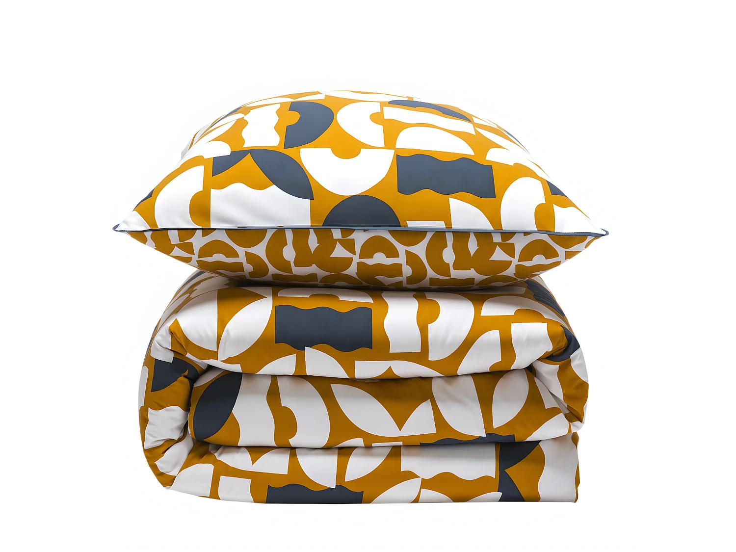 Parure de lit 2 personnes géométrique réversible 260x240cm