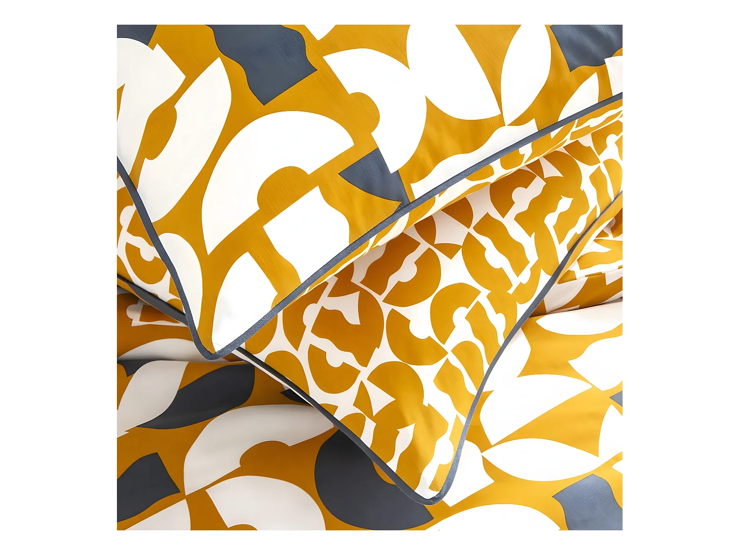 Parure de lit 2 personnes géométrique réversible 240x220cm