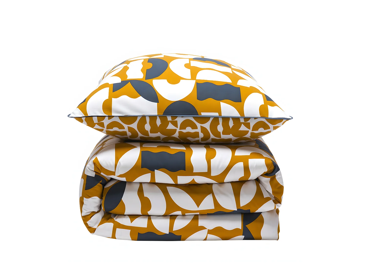 Parure de lit 2 personnes géométrique réversible 240x220cm