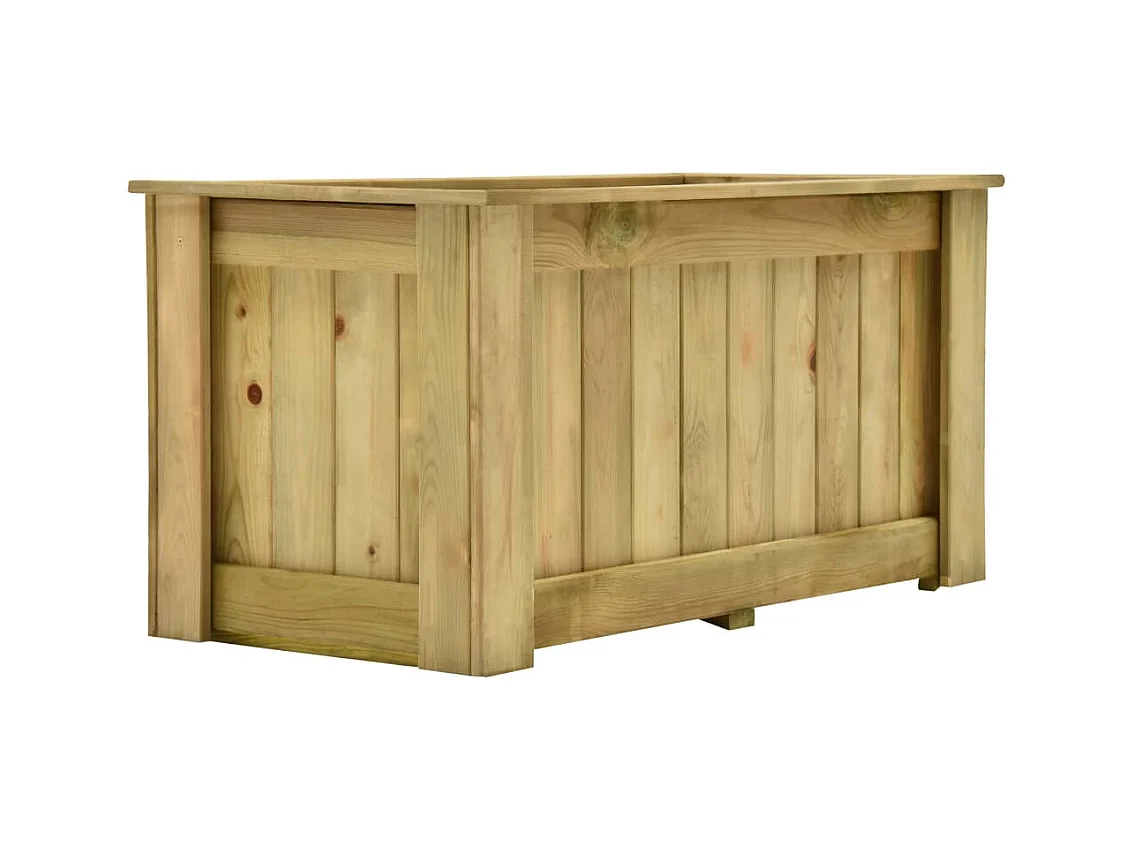Jardinière surélevée 100 x bois marron 100 x 50 x 50 cm 02_0000841