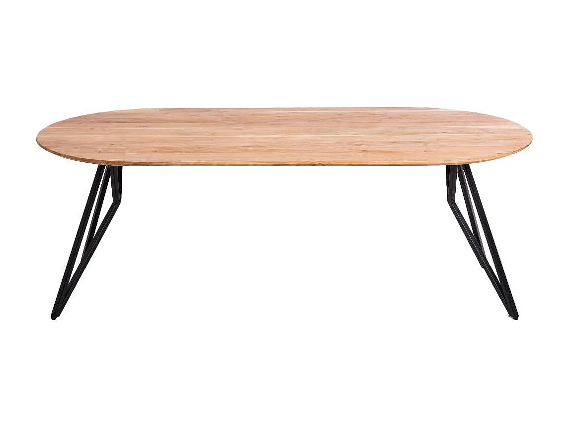 Table à manger ovale en bois d'acacia Ivan