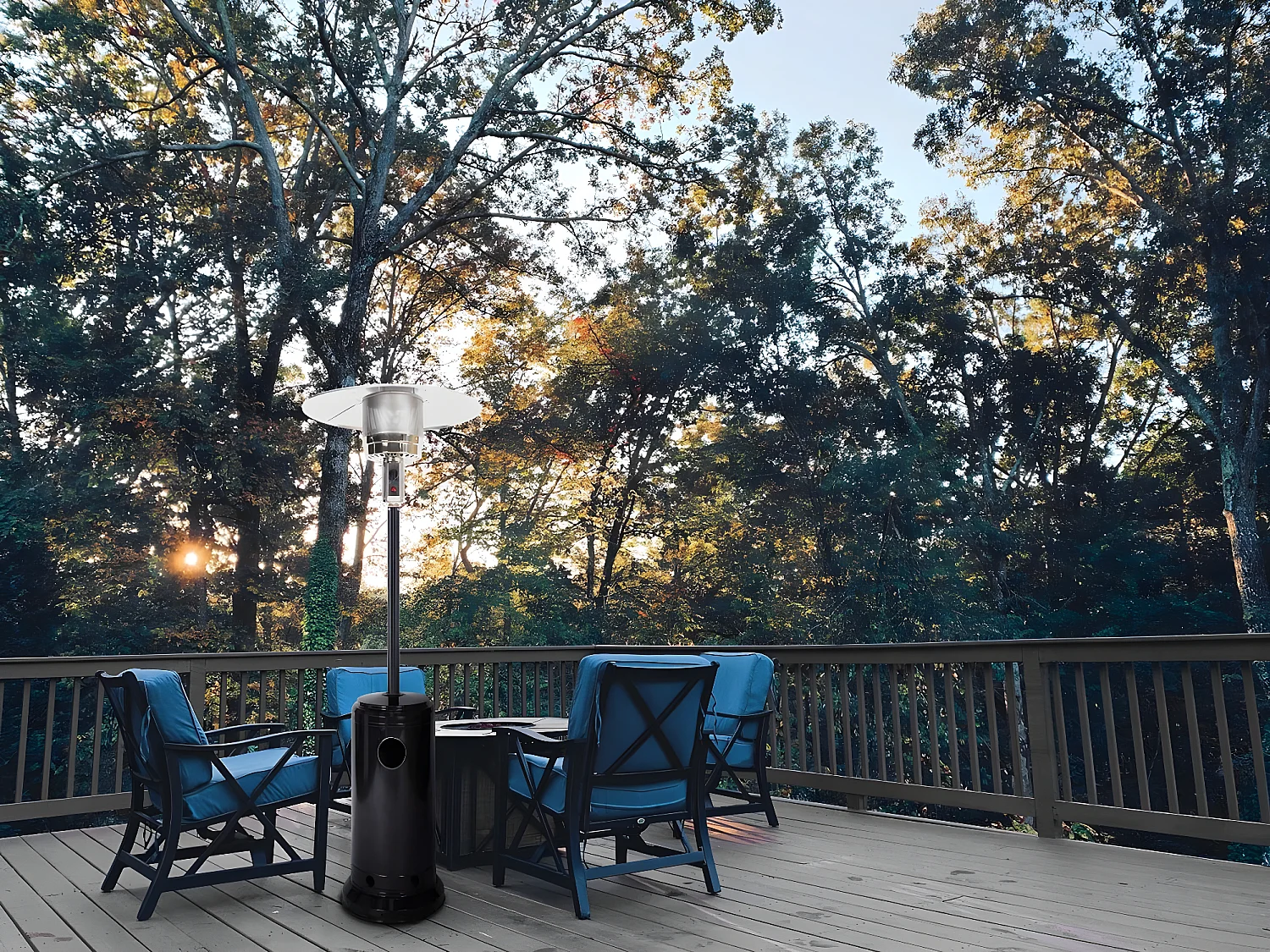 Parasol chauffant gaz "Solar" 13 KW - Noir