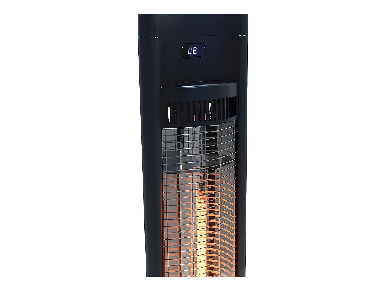 Calefactor eléctrico radiante "Tornado" - 2000W - Negro