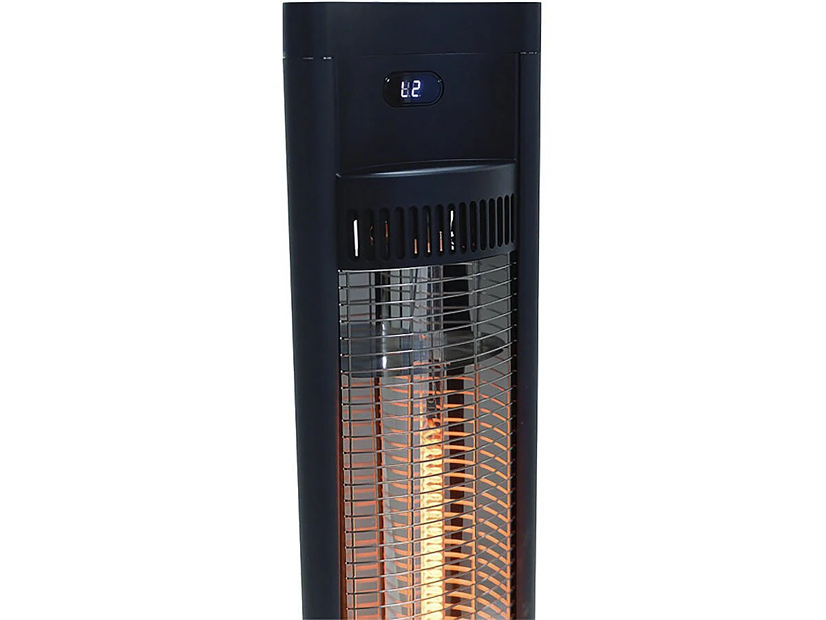 Chauffage électrique radiant "Tornado" - 2000W - Noir