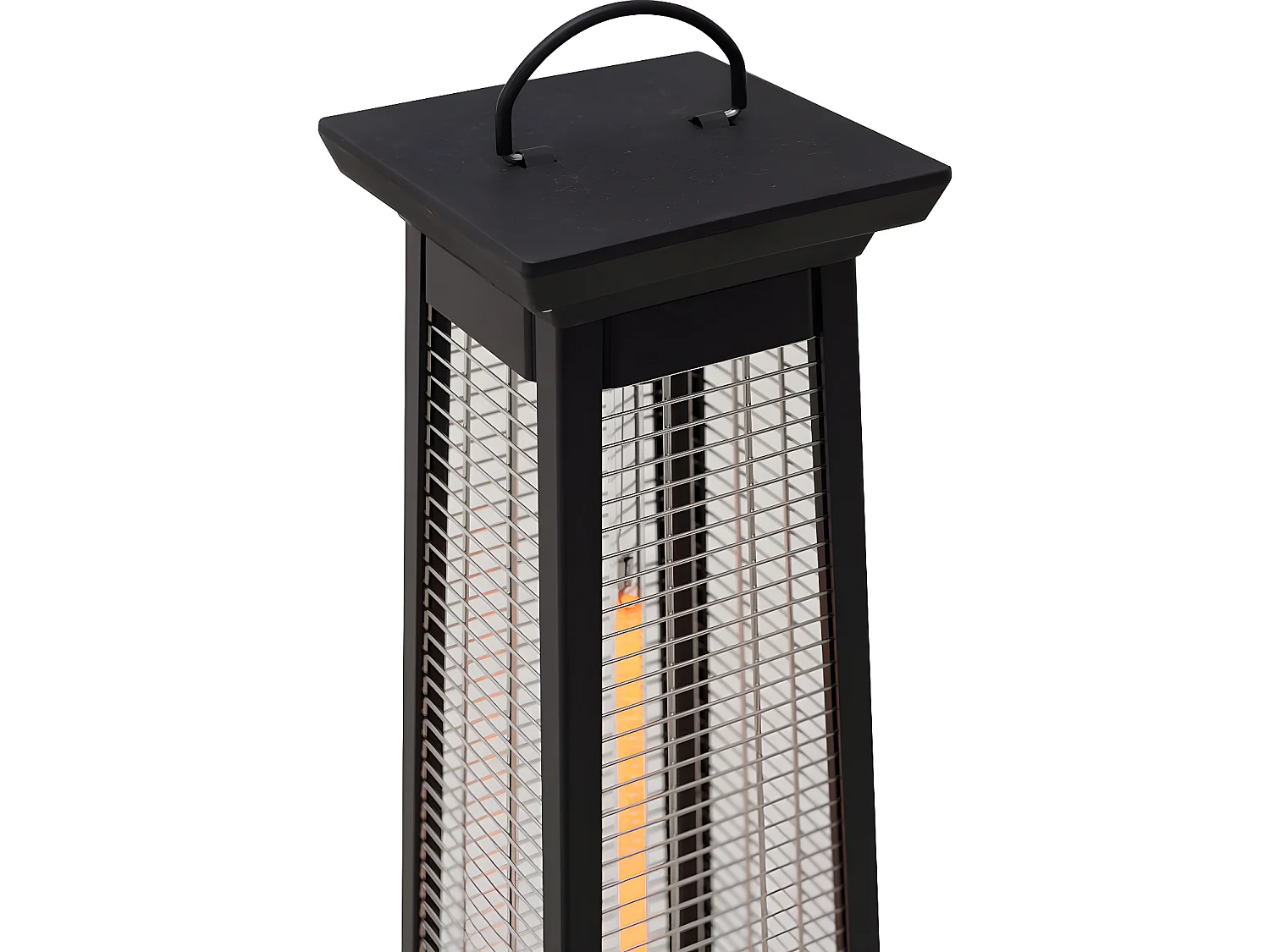 Staande terrasverwamer elektrische heater terras koolstofvezel "Volcano" - 2000W - Zwart