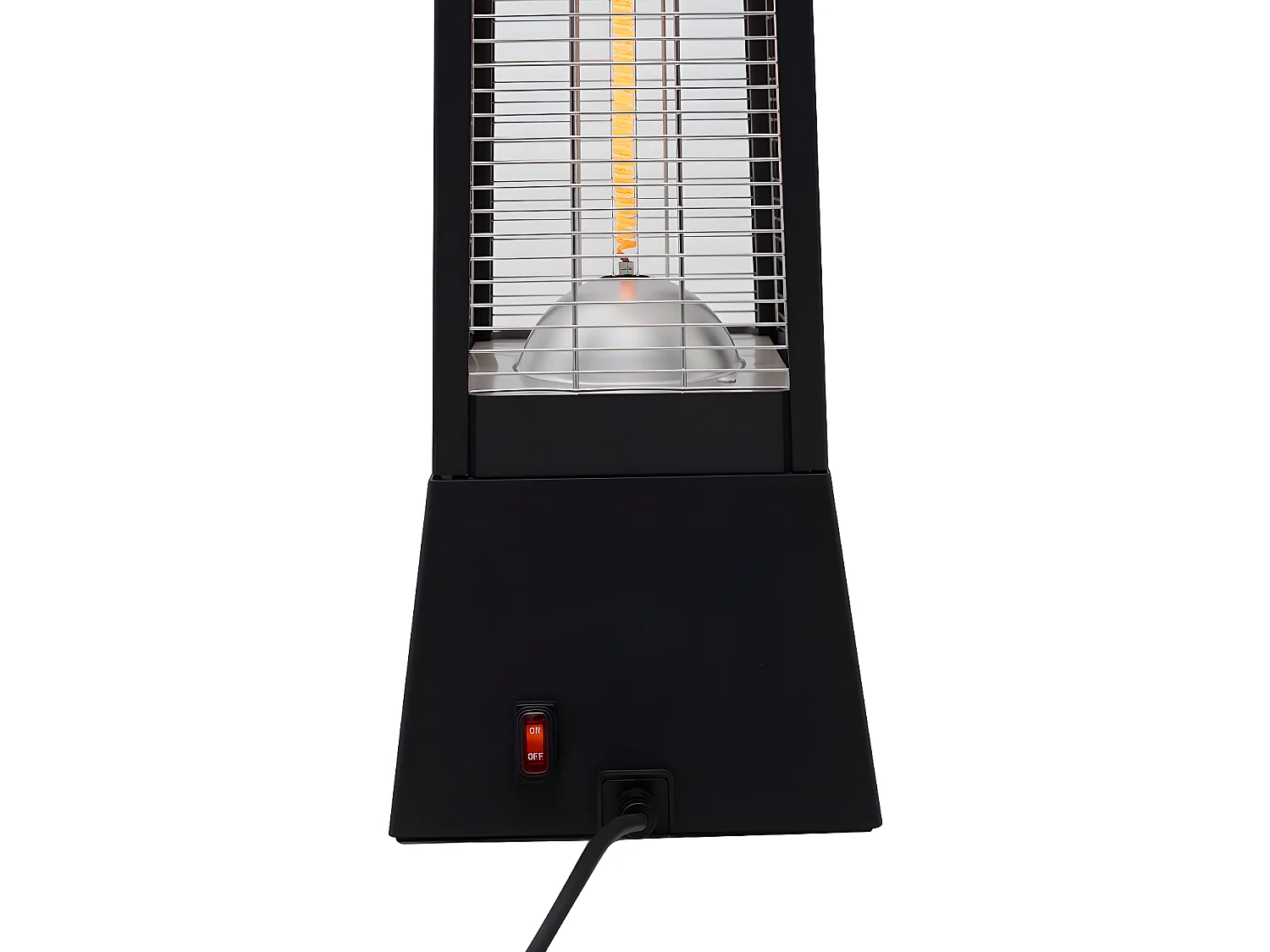 Staande terrasverwamer elektrische heater terras koolstofvezel "Volcano" - 2000W - Zwart