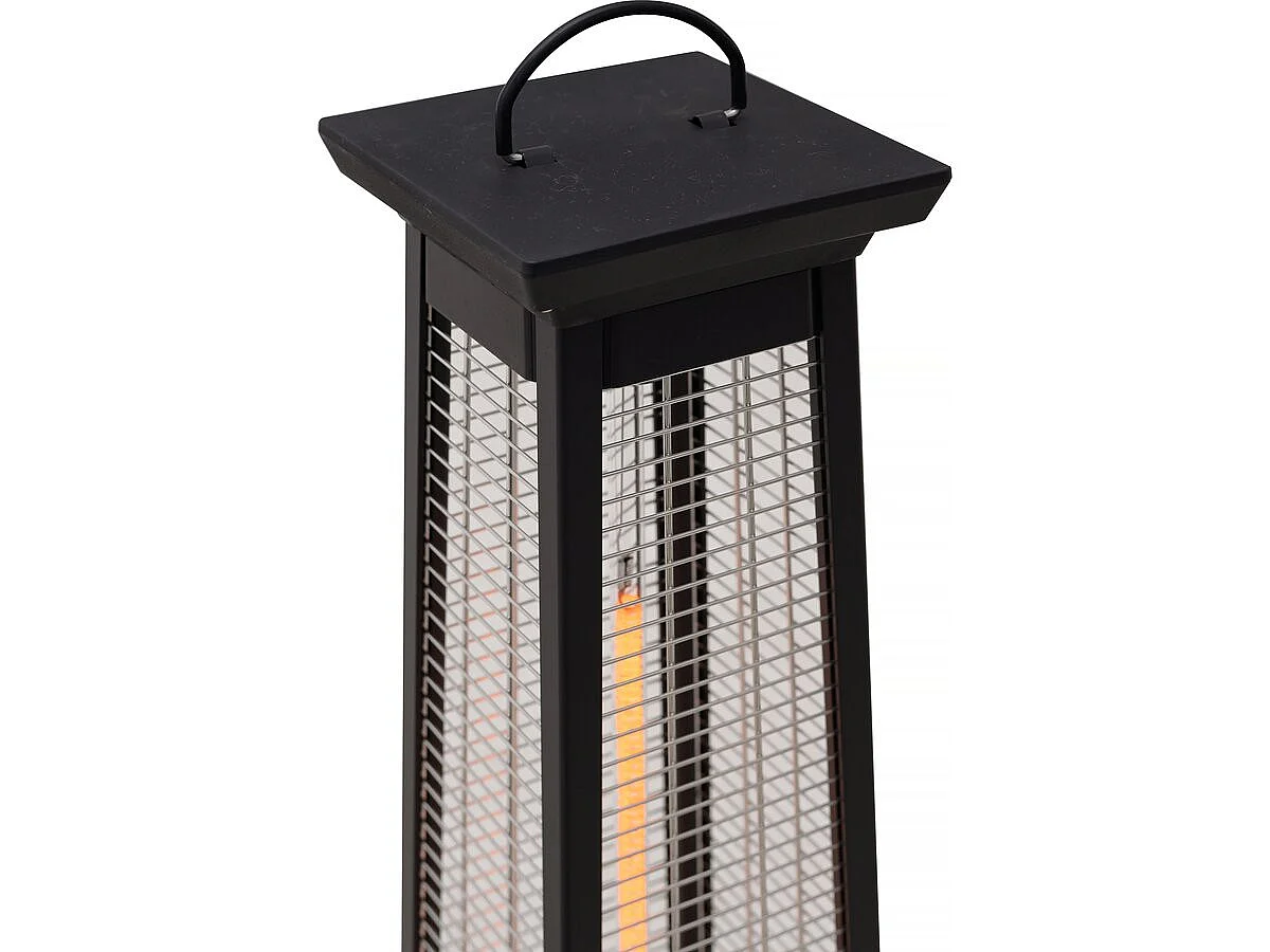 Chauffage électrique radiant en fibre de carbone "Volcano" - 2000W - Noir