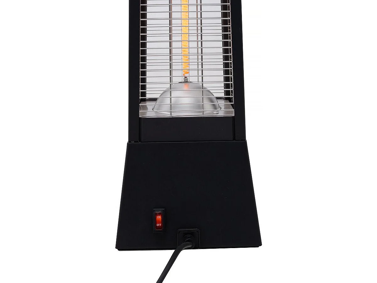 Chauffage électrique radiant en fibre de carbone "Volcano" - 2000W - Noir