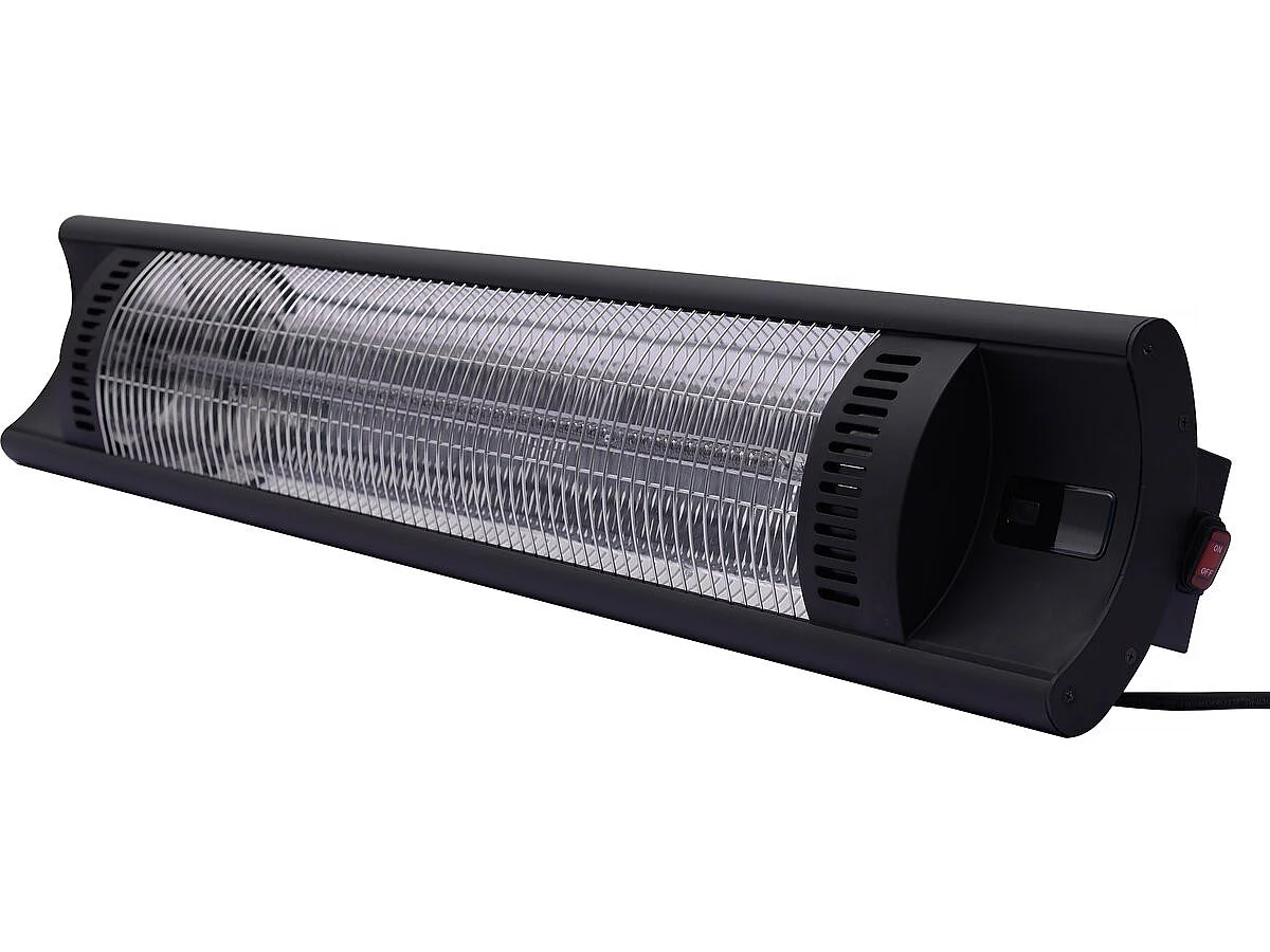 Chauffage électrique radiant en fibre de carbone "Bola" - 2000W - Noir