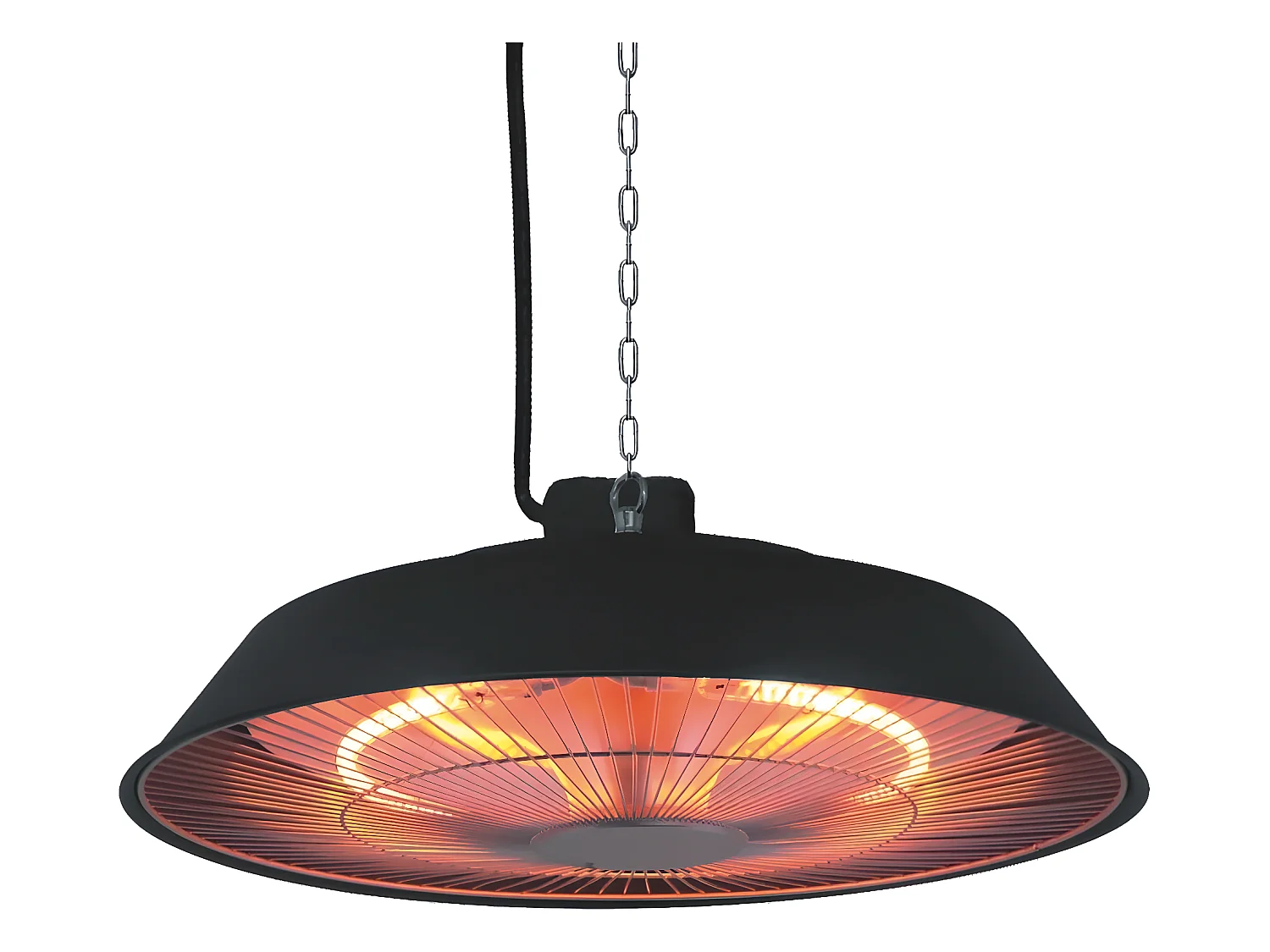 Elektrische Heizung hängend - 1500 W - Schwarz