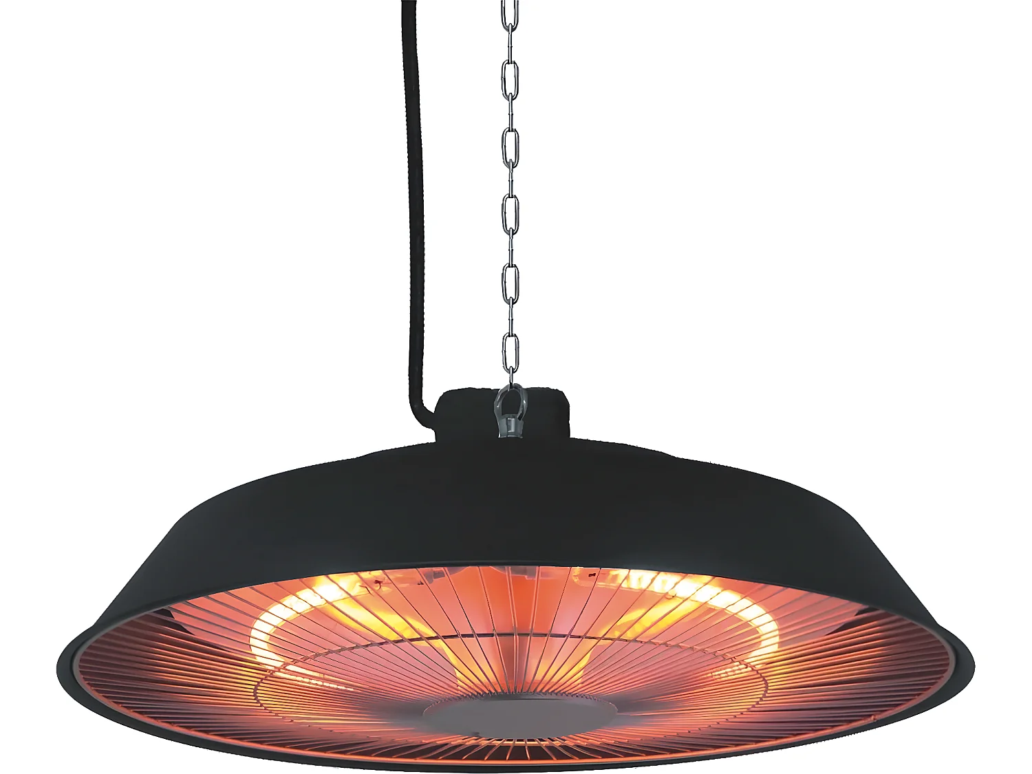 Hangende terrasverwamer elektrische heater terras - 1500W - Zwart