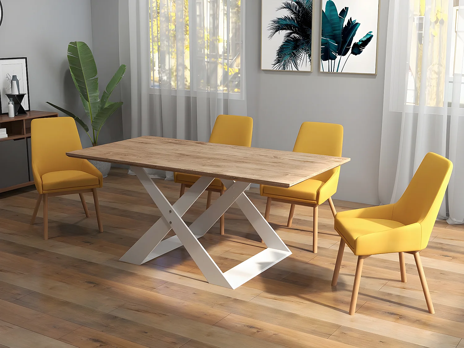 Lot de 2 chaises "Tamiko" - Jaune