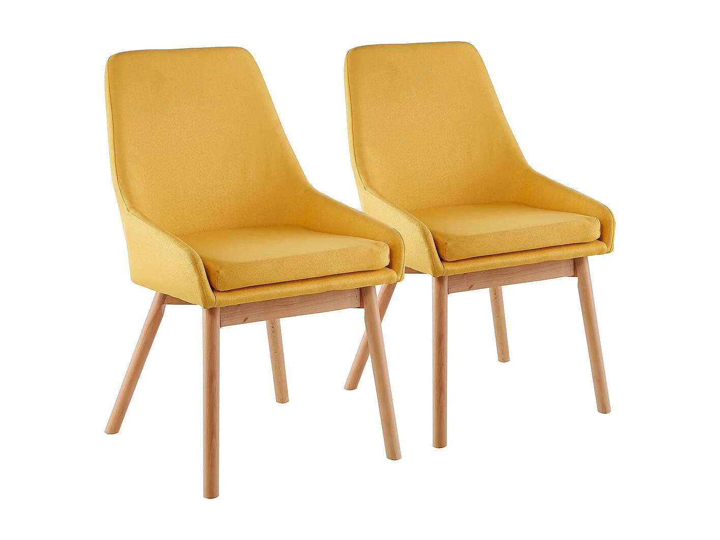 Lote de 2 sillas "Tamiko" - Amarillo