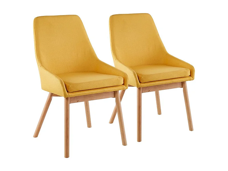 Lote de 2 sillas "Tamiko" - Amarillo