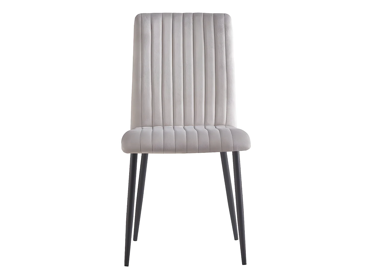 Set van 2 comfortabele en elegante fluwelen stoelen "Henley" - Lichtgrijs